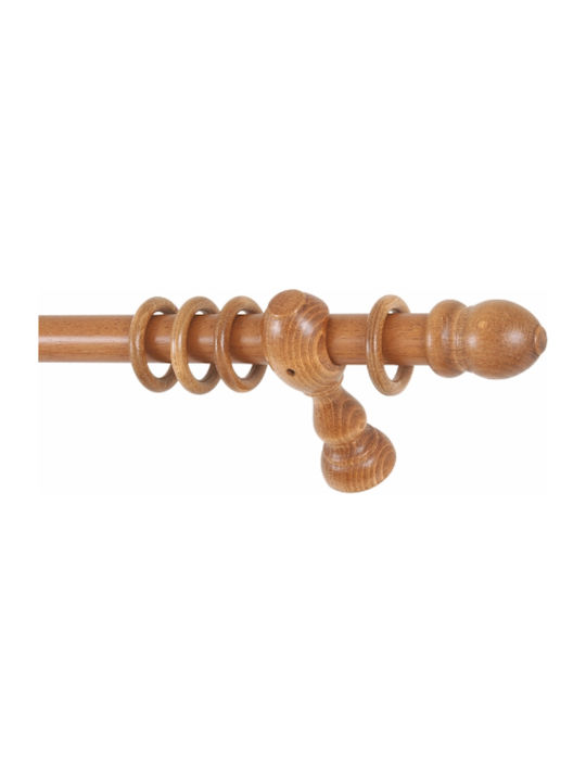 Frans Wooden Curtain Pole 28180 Single Φ28mm 180cm Honey