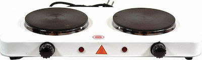 Sidirela Ε 2186 Enamel Countertop Double Burner White