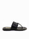 Mariella Fabiani 2011 Leather Women's Flat Sandals in Black Color