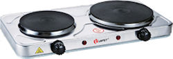 Lafet CH-025AS Enamel Countertop Double Burner Inox