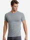 Walk Men's Undershirt Short-sleeved in Gray Color