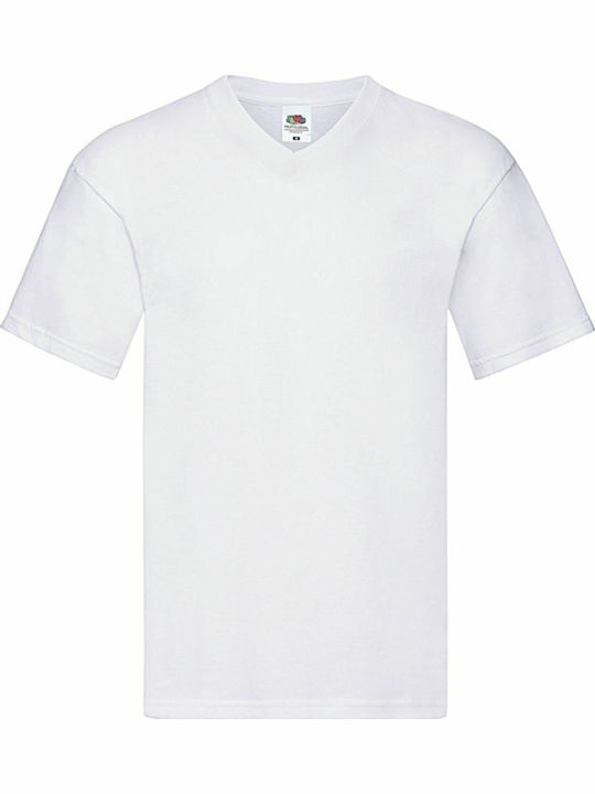 Fruit of the Loom Original T Ανδρικό Διαφημιστικό T-shirt Κοντομάνικο σε Λευκό Χρώμα