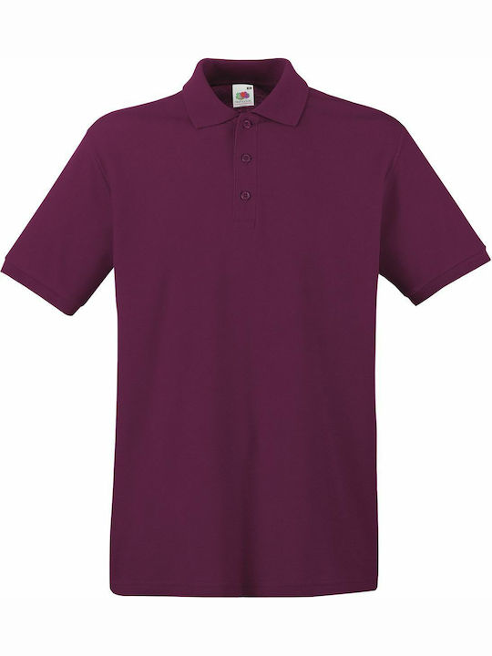Fruit of the Loom Premium Men's Short Sleeve Promotional T-Shirt Burgundy