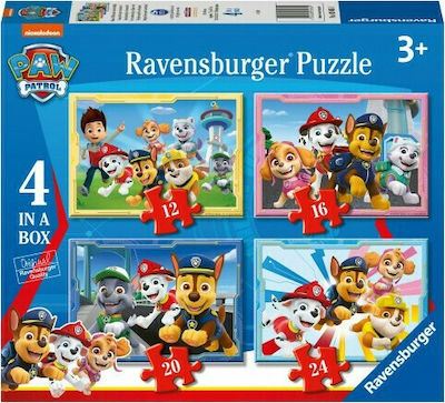 Puzzle pentru Copii 4 in 1 Paw Patrol pentru 3++ Ani 72buc Ravensburger