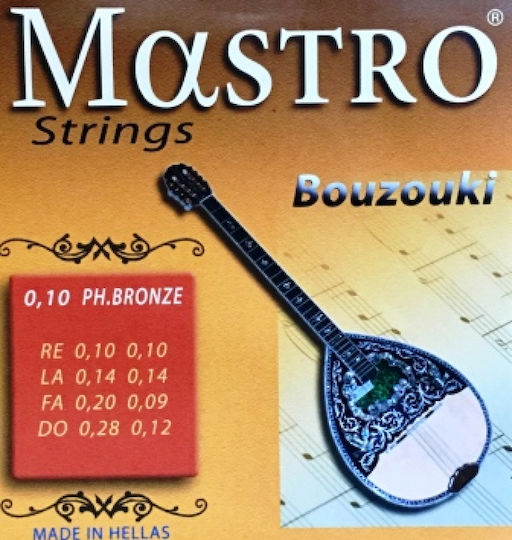 Mastro Set Bouzouki Strings Phosphor Bronze 11 - 28 Inches 8-String Bouzouki