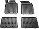 Rezaw Plast Set of Front and Rear Mats 4pcs Tray Type for Renault Thalia 2008+ Black