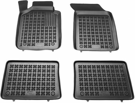 Rezaw Plast Set of Front and Rear Mats 4pcs Tray Type for Renault Thalia 2008+ Black