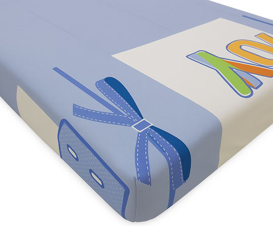 Beboulino Fitted It's a Boy Blue 60x120cm
