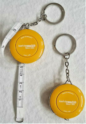 Key ring binder Germany "Picco" automatic with reset button centimeters/inches yellow 150cm x 0.8cm. Ø4.2cm code 933 Hoechstmass