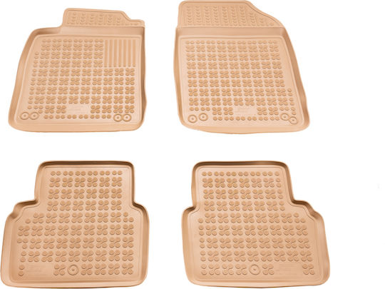 Rezaw Plast Set of Front and Rear Mats 4pcs for Saab 9-3 2002-2015 Beige