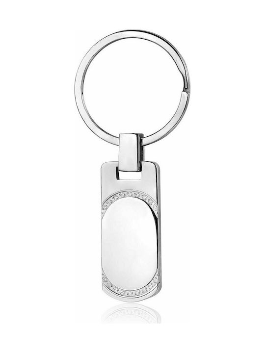 Luca Barra Keychain Metallic Silver