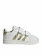 Grand Court Παιδικά Sneakers με Σκρατς Cloud White / Champagne Met.