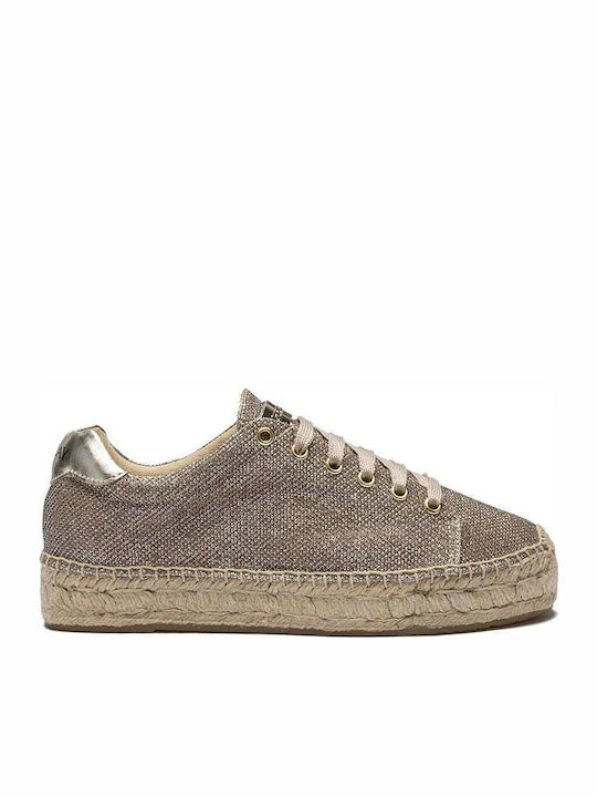 Winn Women's Fabric Espadrilles Gold