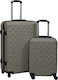 vidaXL Set of Suitcases Gray Set 2pcs 92432