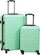 vidaXL Set of Suitcases Green Set 2pcs 92430