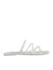 Benette3 Women's Flat Sandals in Silver Color