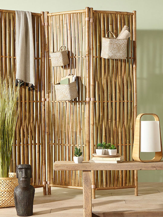Atmosphera Bamboo Decorative Room Divider made of Bamboo with 3 Panels 135x170cm