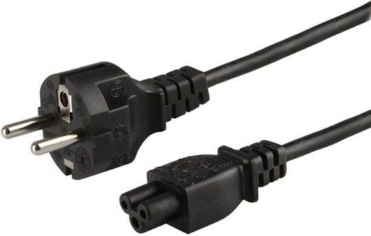 Savio Schuko - IEC C5 Cable 1.8m Μαύρο CL-81