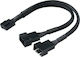 Akasa 4-Pin pwm - 4-Pin pwm / 3-Pin pwm Kabel 0.15m Schwarz (AK-CBFA04-15)