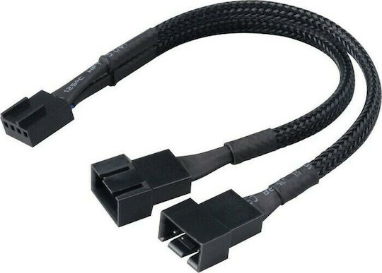 Akasa 4-Pin pwm - 4-Pin pwm / 3-Pin pwm Kabel 0.15m Schwarz (AK-CBFA04-15)