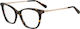 Moschino Eyeglass Frame Butterfly Brown Tortois...