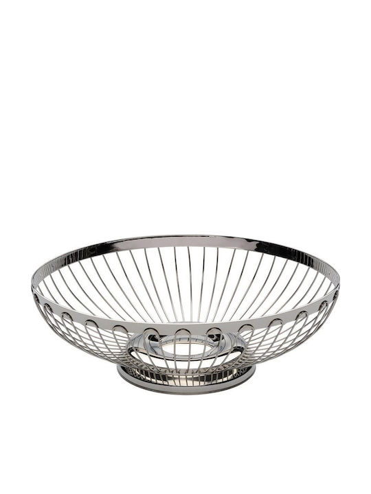 Abert Fruit Bowl Inox Silver 28x21x9cm