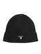 Beanie Ανδρικός Σκούφος με Rib Πλέξη σε Μαύρο χρώμα