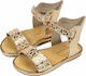 Babywalker Christening Leather Sandals Copper-Leopard