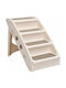 vidaXL Car Steps for Dog Folding Steps Cream 62x40x49.5cm Beige