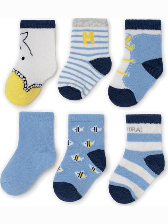 Mayoral Kids' Socks Knee-High Light Blue 6 Pairs