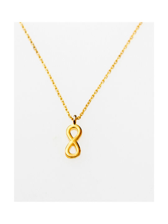 925 Silver Gold plated necklace "Infinity" KA9250022