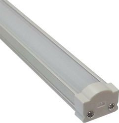 V-TAC VT-7102 External LED Strip Aluminum Profile with Transparent Cover 100x1.7x1.2cm