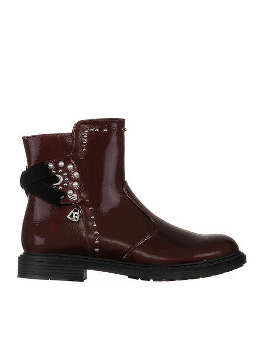 Kids Boots with Zipper Burgundy