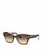 Ray Ban State Street Women's Sunglasses with Brown Tartaruga Plastic Frame and Brown Gradient Lens RB2186 1324/BG