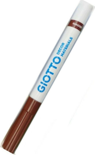 Giotto Decor Materials Μαρκαδόρος Καφέ για Ξύλο, Γυαλί και Δέρμα