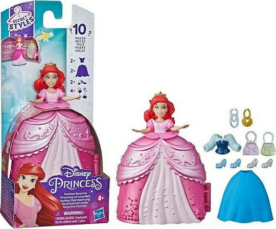 Hasbro Disney Princess Papusa Mică Fashion Surprise Ariel Pentru 4+ Ani 13 cm