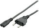Equip Euro - IEC C7 Cable 1.8m Μαύρο 112160