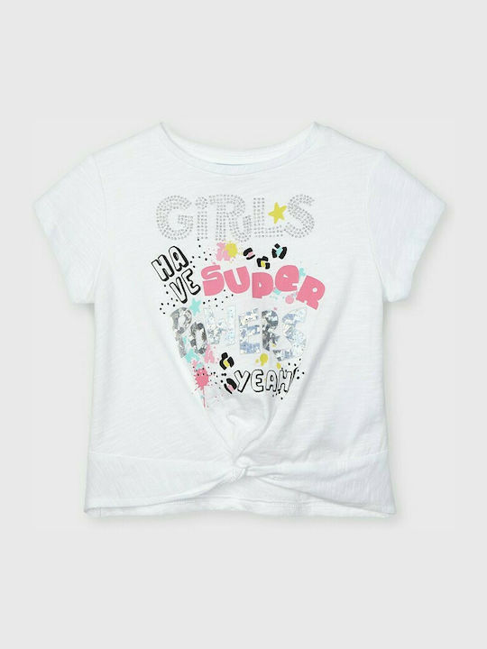 Mayoral Kids' Blouse Short Sleeve White