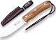 Joker Bushcrafter Knife Brown with Blade made of Stainless Steel with Sheath