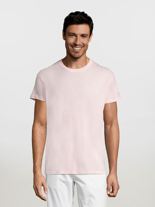 Sol's Regent Ανδρικό Διαφημιστικό T-shirt Κοντομάνικο Medium Pink