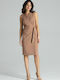 Lenitif L037 Summer Midi Dress Brown