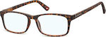 Montana Eyewear BLF73A Screen Protection Glasses Brown Leopard