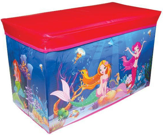 Next Children's Folding Stool with Storage Space made of Fabric Mermaids Blue 60x35x35cm 1pcs