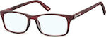 Montana Eyewear BLF73C Acetate Blue Light Blocking Glasses Burgundy