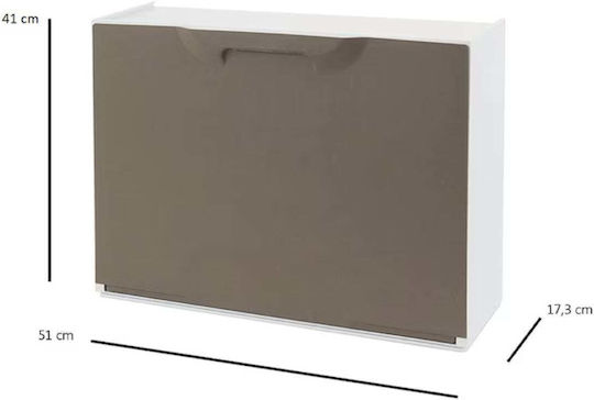 Пластмасов Обувна рафт Unika с 1 рафт Сиво - кафяво 51x17.3x41см