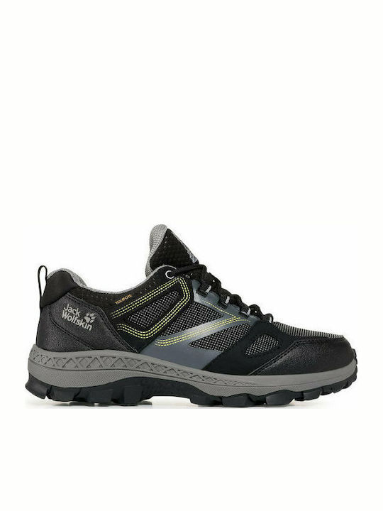 Jack Wolfskin Downhill Texapore Low Ανδρικά Ορειβατικά Παπούτσια Μαύρα