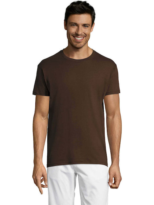Sol's Regent Ανδρικό Διαφημιστικό T-shirt Κοντομάνικο Chocolat