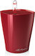 Lechuza Mini-Deltini Ghiveci de flori Auto-alimentare 10x13cm în Culoare Roșu 14960