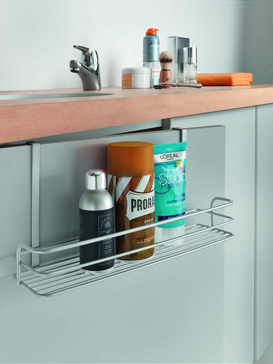 Metaltex Oasis Wall Mounted Bathroom Shelf Metallic 34x12x17cm Silver
