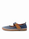 On the Road Leather Ballerinas 17216 with Strap Blue